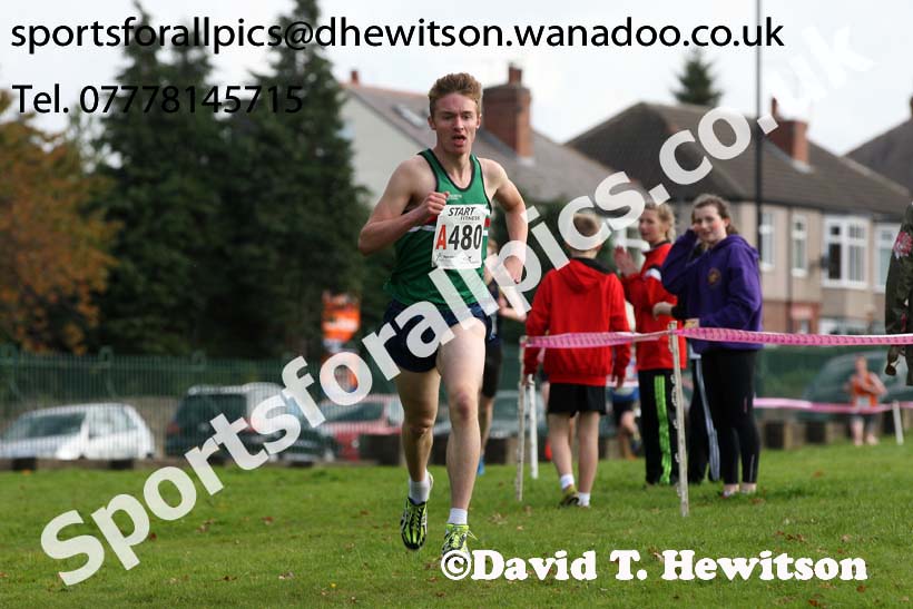 Mens under-17s Northern Cross Country Relays, Graves Park, Sheffield. Photo: David T. Hewitson/Sports for All Pics